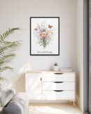 Personalized Birth Flower Family Bouquet Print