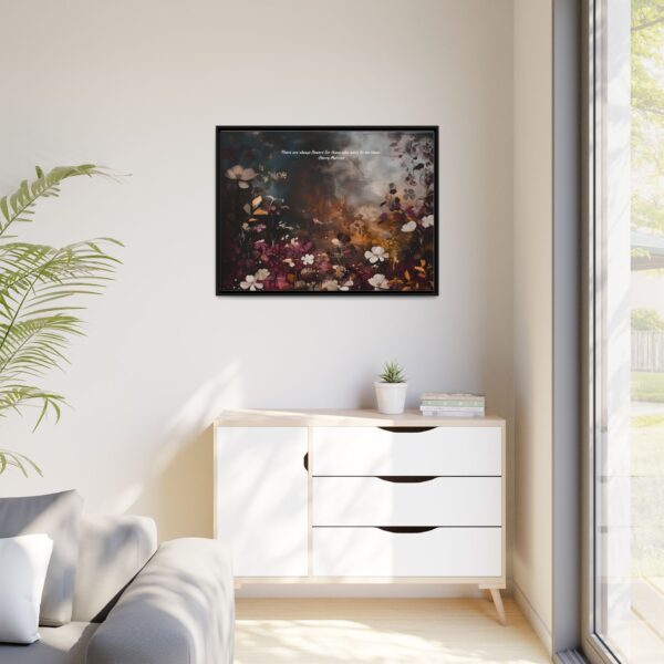 Moody Vintage Flowers Oil Painting, TV Wall Art