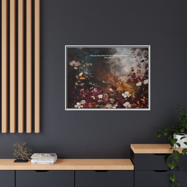 Moody Vintage Flowers Oil Painting, TV Wall Art