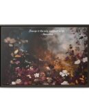 Moody Vintage Flowers Oil Painting, TV Wall Art