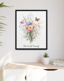 Personalized Birth Flower Family Bouquet Print