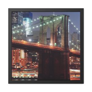 Framed Canvas of Brooklyn Bridge, New York