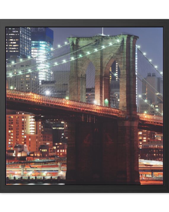 Framed Canvas of Brooklyn Bridge, New York