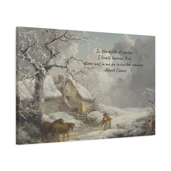 Winter Scene Quote Canvas Christmas Art