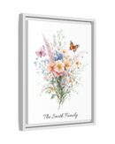 Personalized Birth Flower Family Bouquet Print