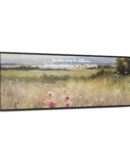Vintage Watercolor Wildflower Field Framed Canvas