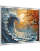 Original Ocean Abstract Sunset Oil Painting