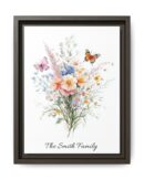 Personalized Birth Flower Family Bouquet Print