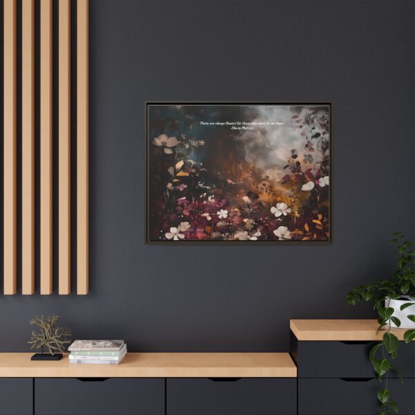 Moody Vintage Flowers Oil Painting, TV Wall Art