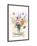 Personalized Birth Flower Family Bouquet Print