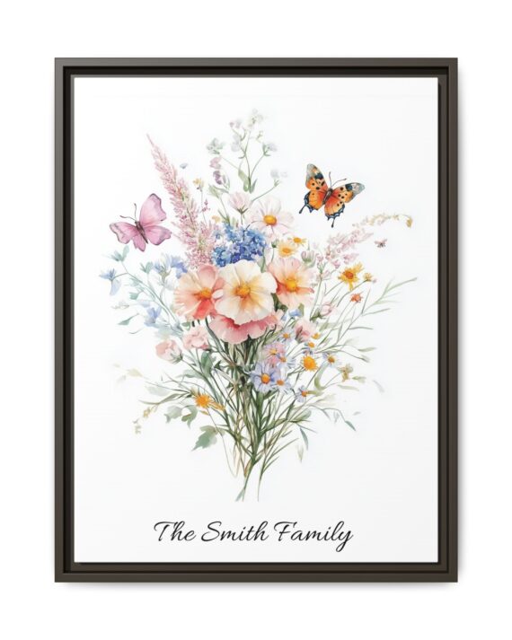 Personalized Birth Flower Family Bouquet Print