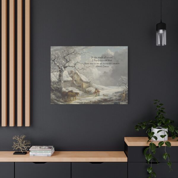 Winter Scene Quote Canvas Christmas Art