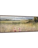 Vintage Watercolor Wildflower Field Framed Canvas