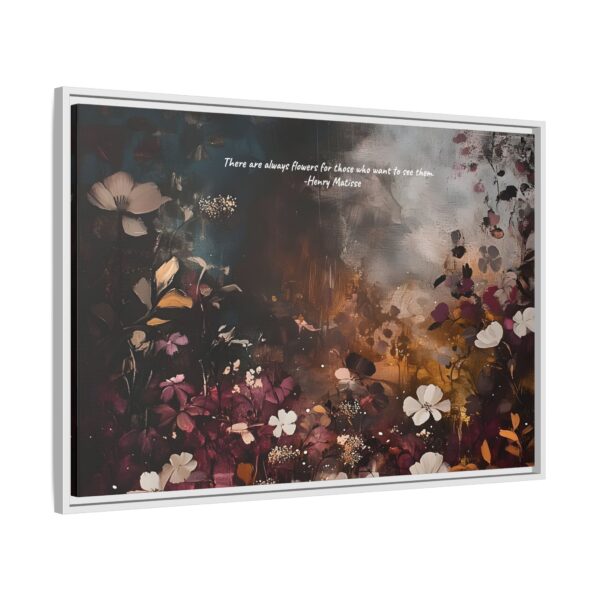 Moody Vintage Flowers Oil Painting, TV Wall Art