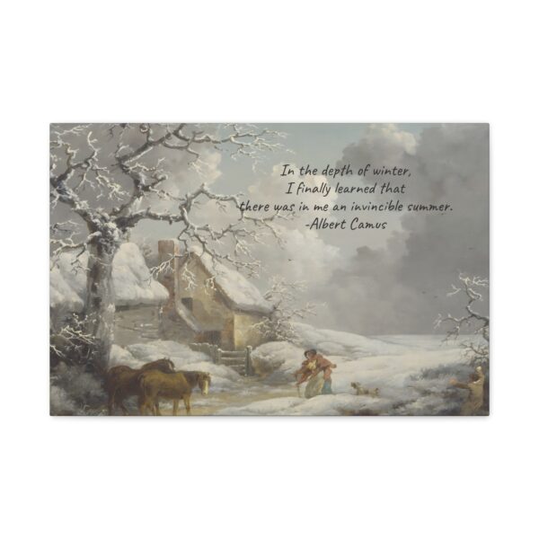 Winter Scene Quote Canvas Christmas Art