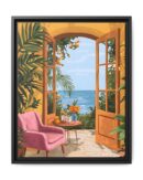 Henri Matisse Framed Canvas Open window