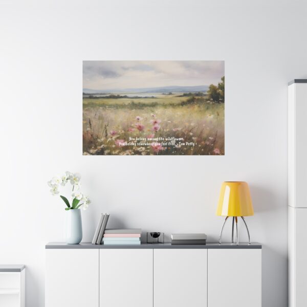 Wildflower Field Oil Painting Landscape Wall Art