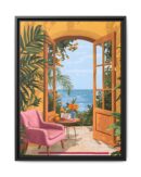 Henri Matisse Framed Canvas Open window