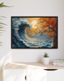 Original Ocean Abstract Sunset Oil Painting