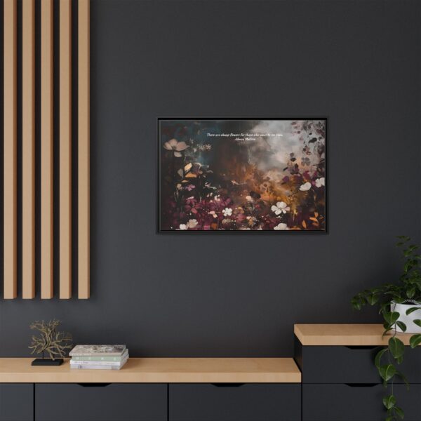 Moody Vintage Flowers Oil Painting, TV Wall Art