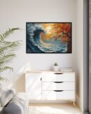 Original Ocean Abstract Sunset Oil Painting
