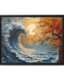 Original Ocean Abstract Sunset Oil Painting