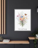 Personalized Birth Flower Family Bouquet Print