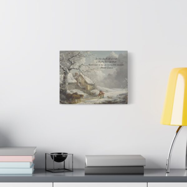 Winter Scene Quote Canvas Christmas Art