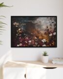 Moody Vintage Flowers Oil Painting, TV Wall Art