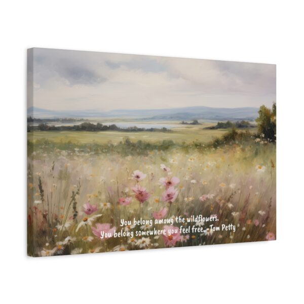 Wildflower Field Oil Painting Landscape Wall Art