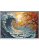 Original Ocean Abstract Sunset Oil Painting