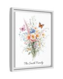 Personalized Birth Flower Family Bouquet Print