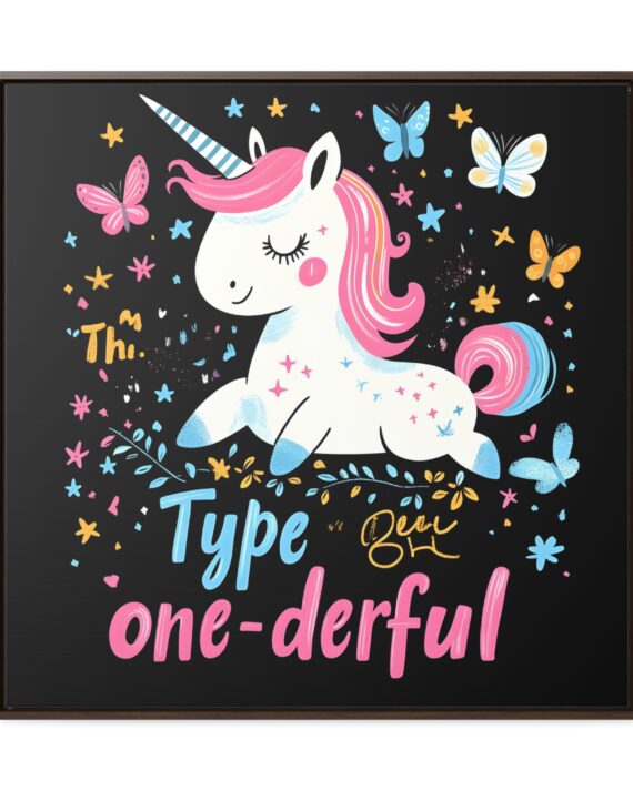 Type One-Derful Unicorn Framed Poster