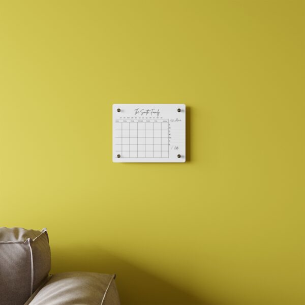 Personalized Wall-Mounted Acrylic Dry Erase Calendar