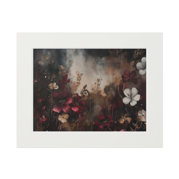 Moody Vintage Flowers Painting Poster