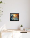 Original Ocean Abstract Sunset Oil Painting