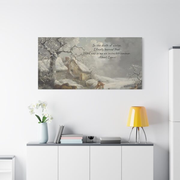 Winter Scene Quote Canvas Christmas Art