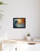 Original Ocean Abstract Sunset Oil Painting