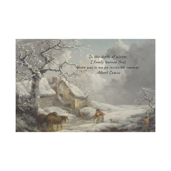 Winter Scene Quote Canvas Christmas Art