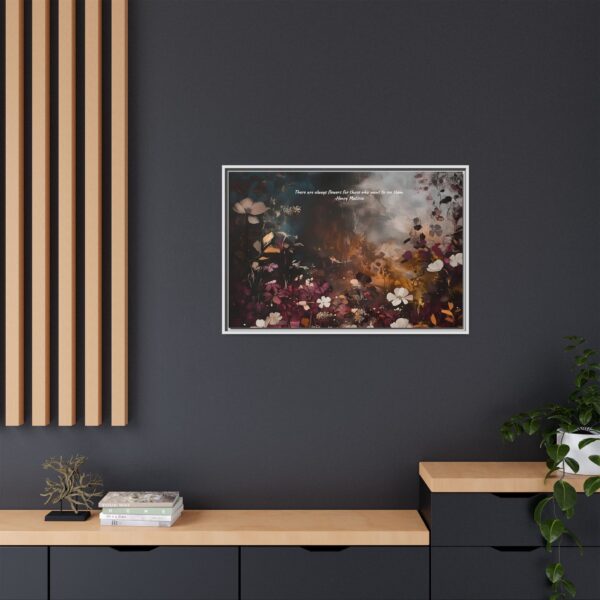 Moody Vintage Flowers Oil Painting, TV Wall Art