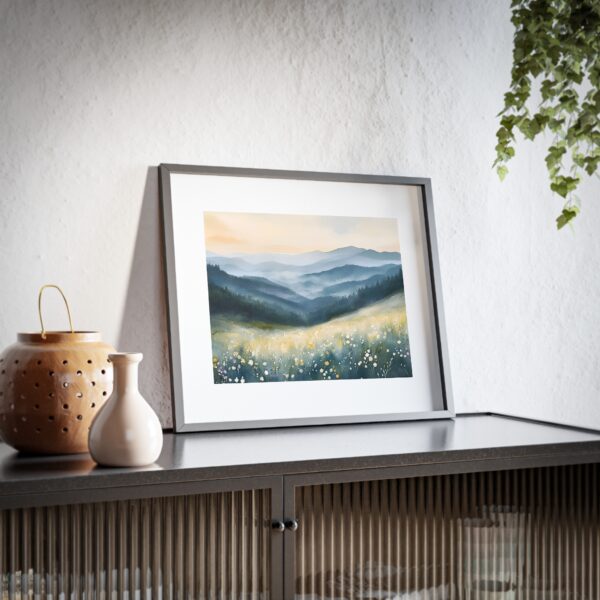 Watercolor Smoky Appalachian Mountain Forest Wall Art