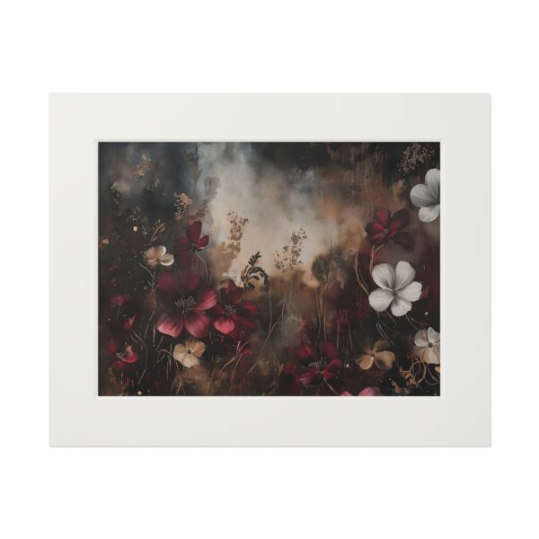 Moody Vintage Flowers Painting Poster