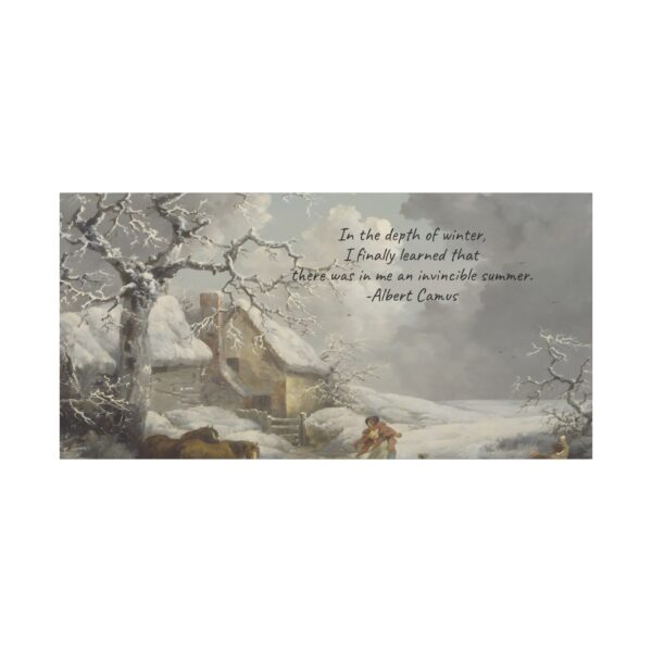 Winter Scene Quote Canvas Christmas Art