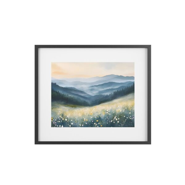 Watercolor Smoky Appalachian Mountain Forest Wall Art