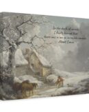 Winter Scene Quote Canvas Christmas Art