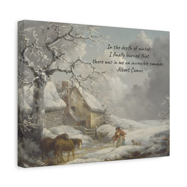 Winter Scene Quote Canvas Christmas Art