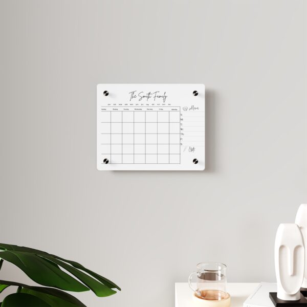 Personalized Wall-Mounted Acrylic Dry Erase Calendar