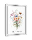 Personalized Birth Flower Family Bouquet Print