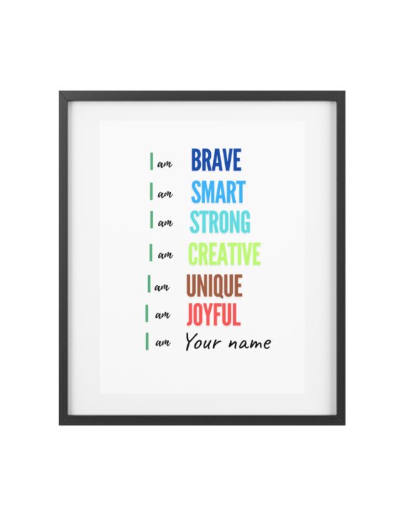 Personalized Positive Affirmation Poster for Kids