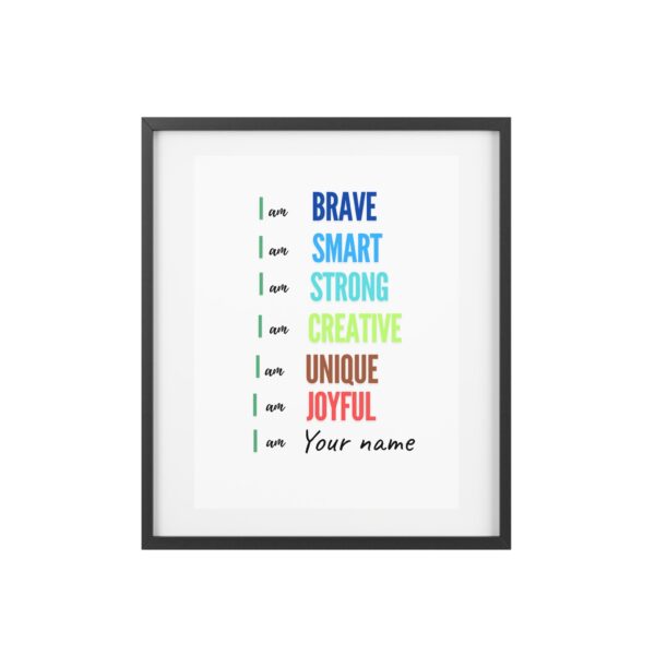 Personalized Positive Affirmation Poster for Kids